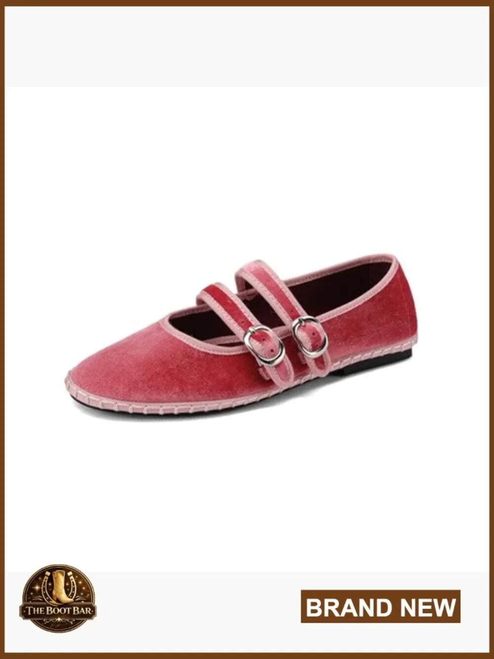 Velvet Mary Jane Ballet Flats Round Toe Comfortable Dress Shoes